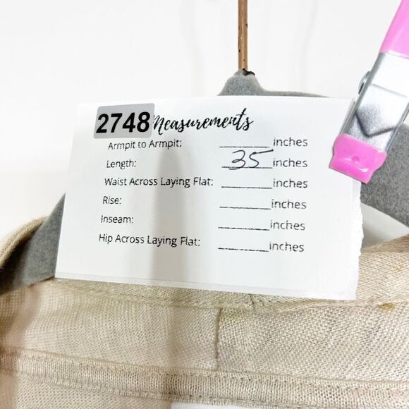 J Jill Love Linen Womens Cardigan Sweater Open Front Tan Beige Size Small - Picture 2 of 8